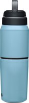 CamelBak Multibev Vacuum SS - Waterfles met afneembare koffie / theebeker - 500 ml + 350 ml - Blauw (Dusk Blue)