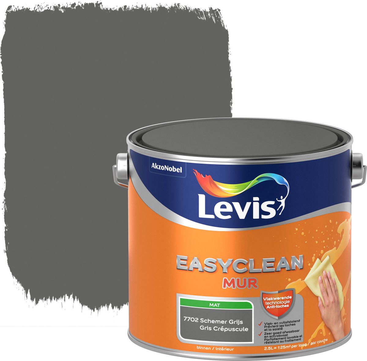 Levis - Easyclean Mur Mat - Schemer Grijs - 2,5 L – foto 8