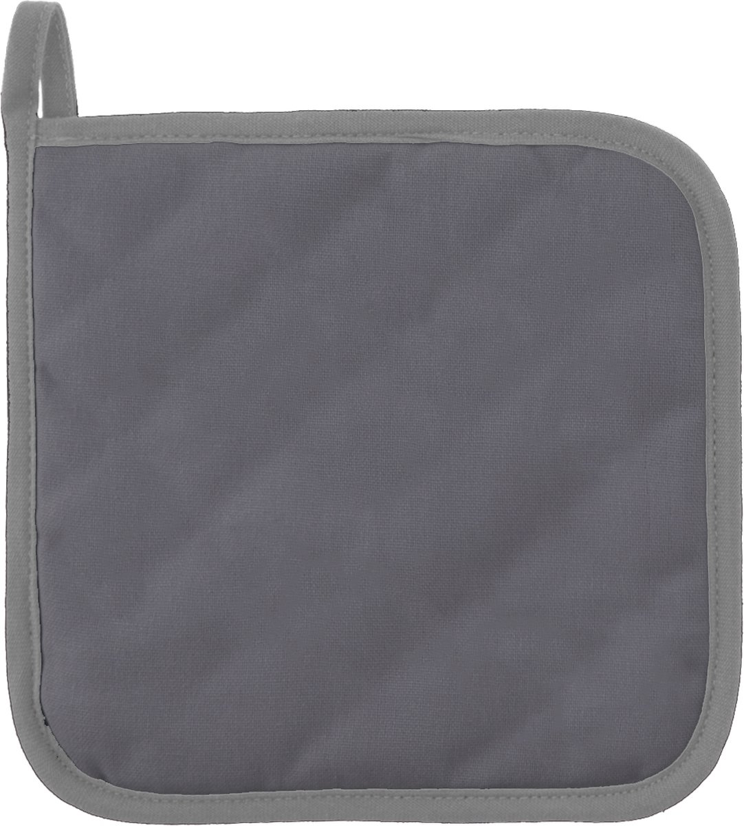 Tiseco effen Pannenlappen – Katoen – Set 2 stuks - 20x20CM – Grijs