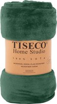 Tiseco Home Studio - Plaid COSY - microflanelle - 220 g/m² - 180x220 cm - Vert foncé