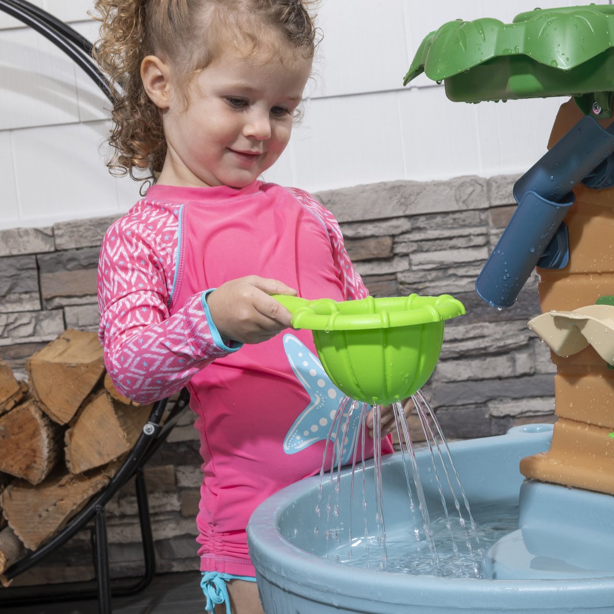 Step2 Dino Showers Watertafel - incl. 13-delig accessoireset - Waterspeelgoed voor kind - Activiteitentafel met water voor de tuin / buiten — afbeelding 18