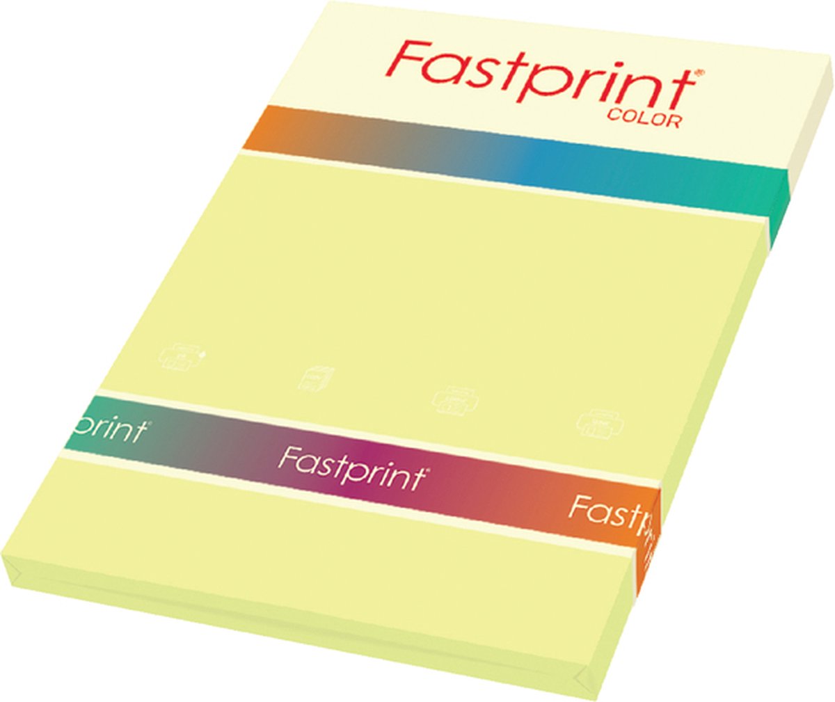 Kopieerpapier Fastprint A4 120gr kanariegeel 100vel - 10 stuks