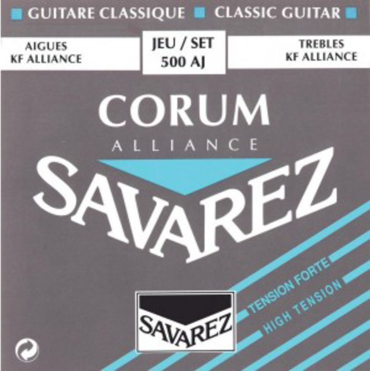 snarenset klassieke gitaar - 500-AJ - KF composite fiber silverwound Corum hard tension