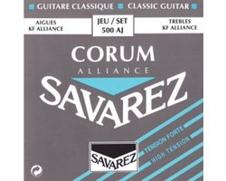 snarenset klassieke gitaar - 500-AJ - KF composite fiber silverwound Corum hard tension