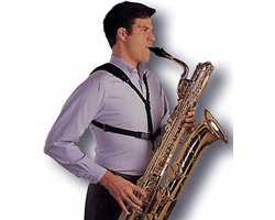 Neotech Soft Harness kruisgordel Sax zwart, 33 - 44,4cm - Draagriem voor houtblazers
