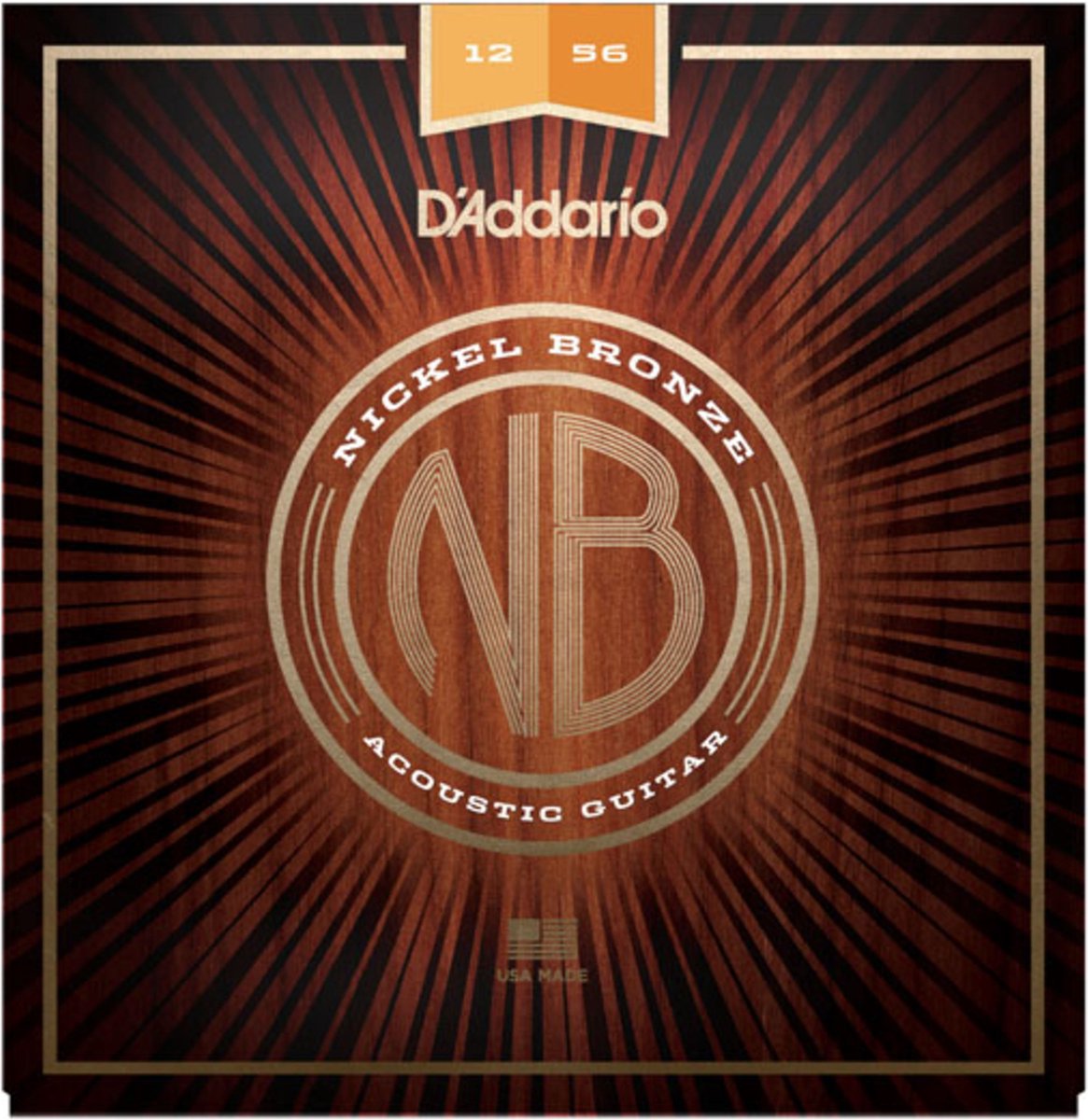 D'Addario NB1256 12-56 Nickel Bronze Acoustic Light Top/Medium Bottom - Akoestische gitaarsnaren