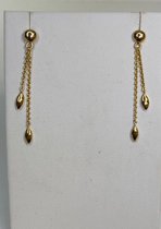 Oorhangers - geelgoud - 14 karaat - kado sieraad - sale Juwelier Verlinden St. Hubert - van €283,- voor €239,-