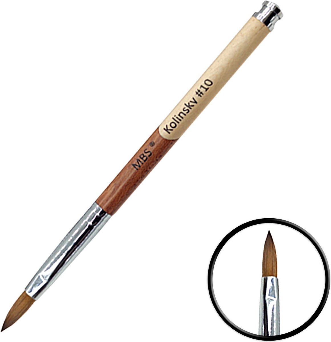 Goedkoopste KOLINSKY ACRYL PENSEEL 10 - kolinsky penseel - acryl penseel - acryl nagels - hout