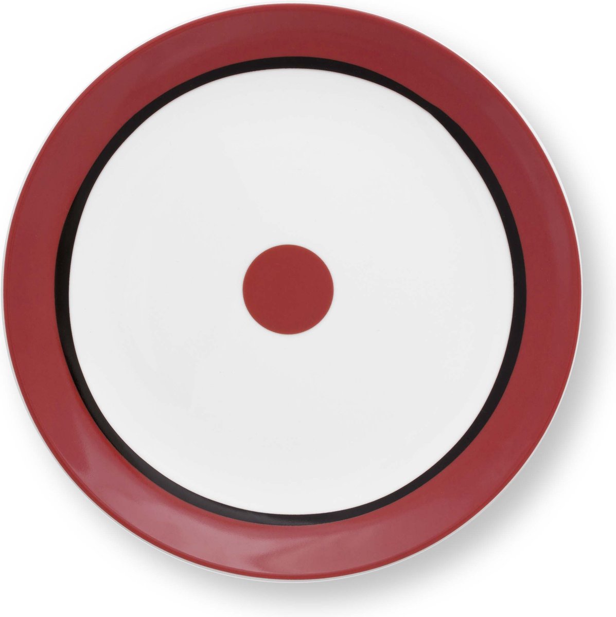 VT Wonen Circles Earth red - ontbijtbord - ⌀ 20cm - porselein - rood - servies