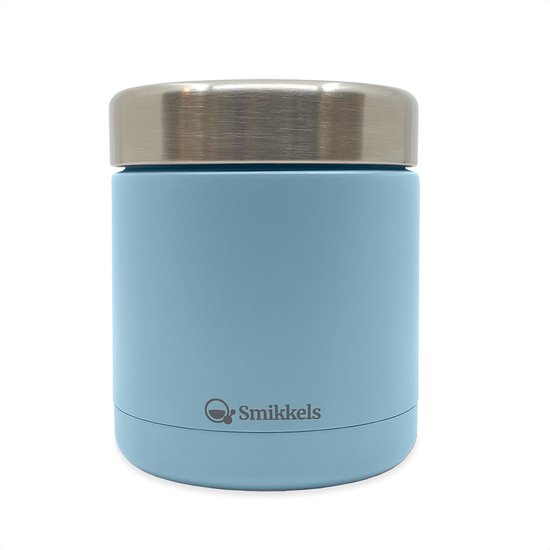 Foto: Smikkels thermos lunchbox lunchbakje kind 350ml lunchpot school babyvoeding thermos voedselcontainer food jar snackbakje blauw