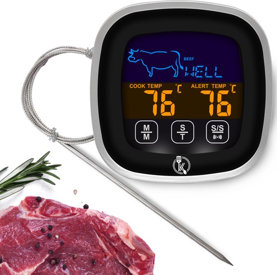 Kitchenwell Vleesthermometer - Keukenthermometer - Keuken en BBQ Thermometer - Vleesthermometer