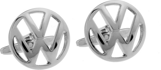 Boutons de manchette Montebello Volkswagen Noir - Homme - Acier 316L - Logo de voiture - ∅ 19 mm