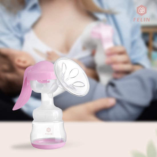 Felin Handkolf - Borstkolf - Handmatige Kolf - BPA Vrij - Inclusief 180 ml babyfles en Speen van Felin — afbeelding 4
