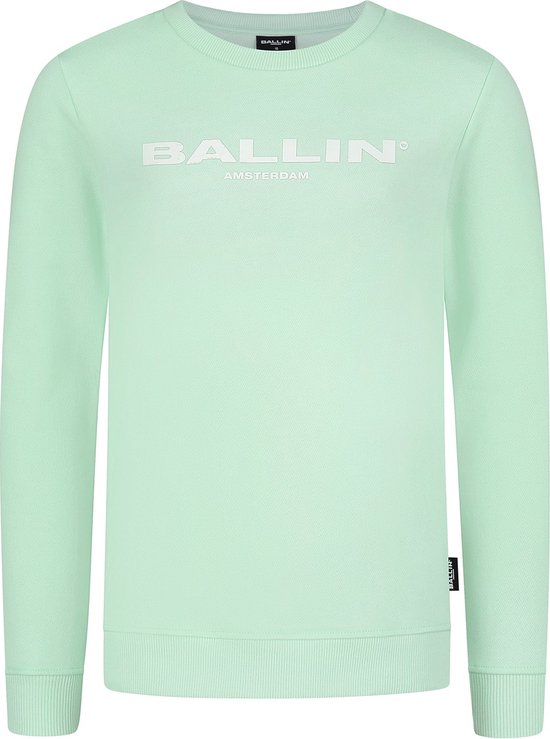 Ballin Amsterdam - Jongens Slim Fit Sweater - Groen - Maat 176
