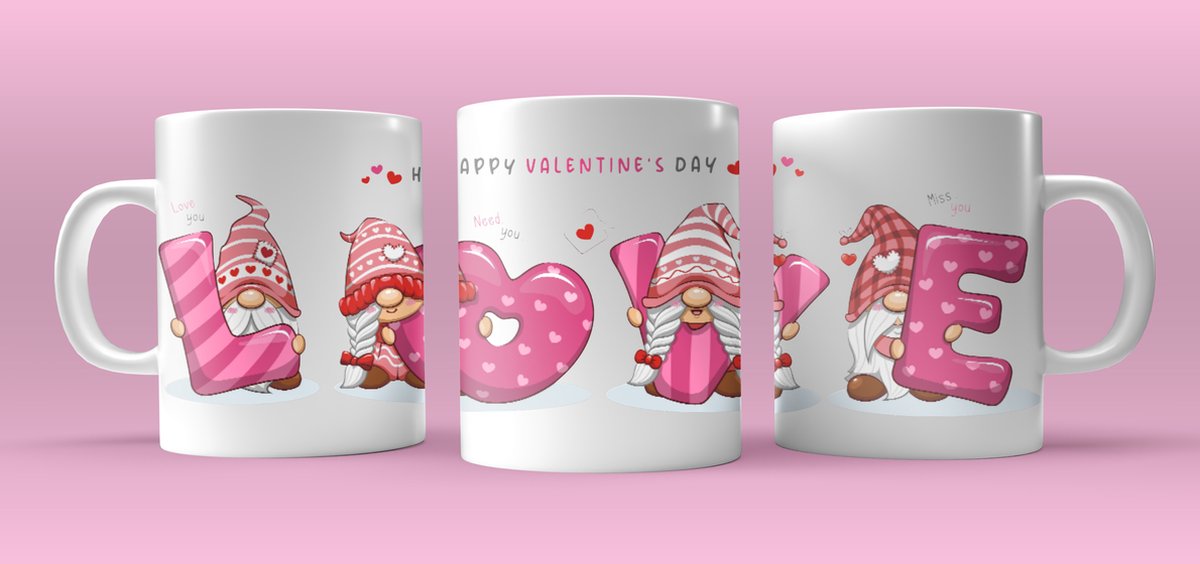 Valentijnsmok Gnomes love - valentijnsdag - Liefde