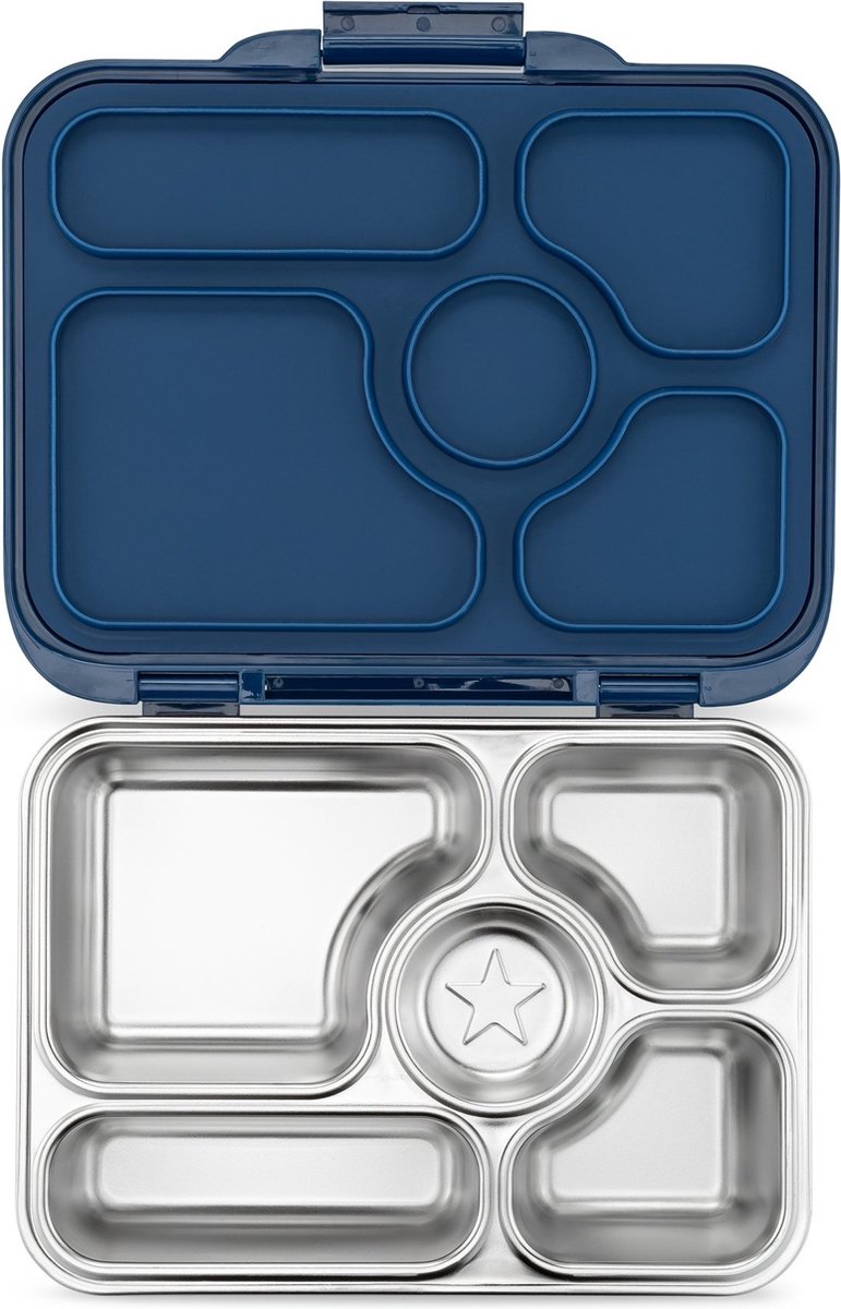 Yumbox Presto RVS - lekvrije Bento box - lunchbox volwassenen - Santa Fe Blue