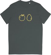 Grappig Klus T Shirt Heren - Appeltje Eitje - Grijs - XL
