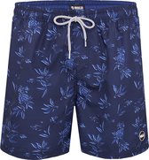 Happy Shorts Zwemshort Heren Met Hawaii & Ananas Print Blauw - Maat S - Zwembroek