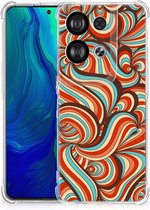 Telefoonhoesje OPPO Reno8 TPU Case anti-shock met transparante rand Retro