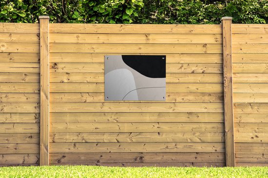 Tableau jardin Formes - Abstrait - Design - 80x60 cm - Affiche jardin - Toile jardin - Affiche extérieur
