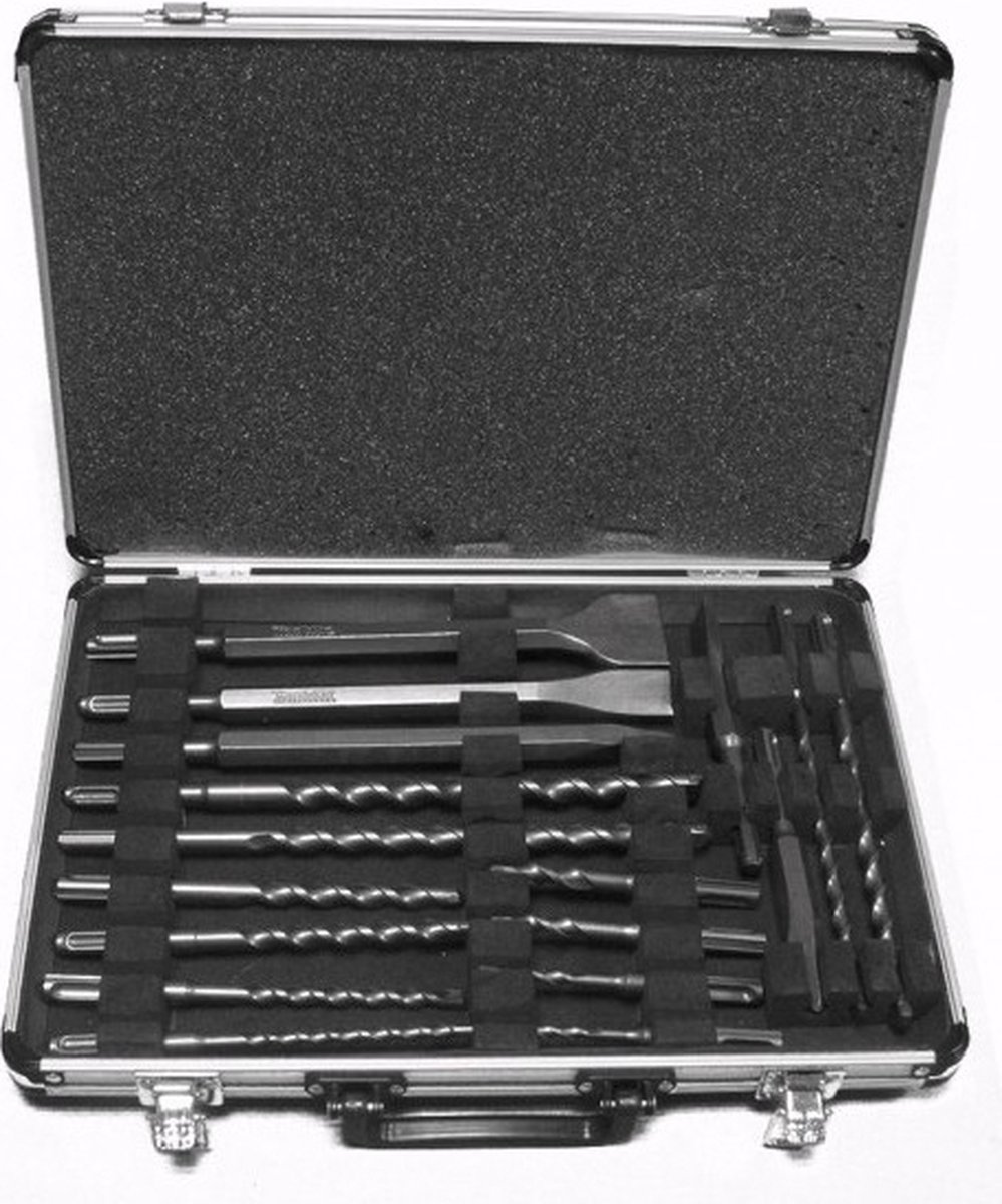 MAKITA 17 Delige - SDS-PLUS / beitel set in Mbox - In koffer D-42444