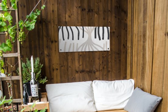 Tuinposter - Pastel - Abstract - Patronen - Poster voor buiten - Schuttingdoek - Muurdecoratie - 80x40 cm - Tuindoek - Buitenposter