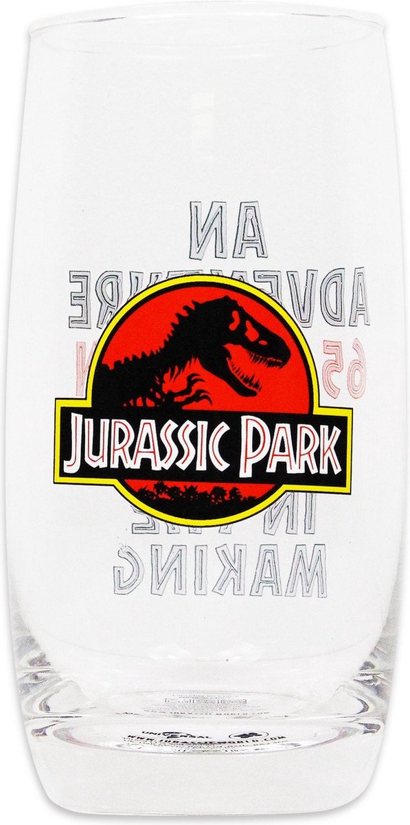 Jurassic Park - Drinkglas - Transparant met Opdruk - 450ml