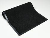 Hekomat schoonloopmat/droogloopmat voor binnen 80x120 zwart Capri, Anti slip Deurmat