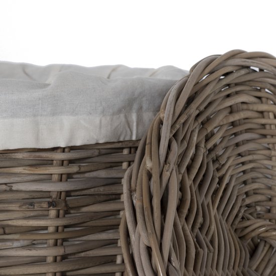 Rieten Wasmand Rond 50 cm Grijs Rotan Hoog – C&J Rotan