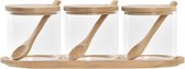 Suikerpot DKD Home Decor Eenvoudig Natuurlijk Transparant Bamboe (29 x 10 x 10 cm) (8,5 cm)