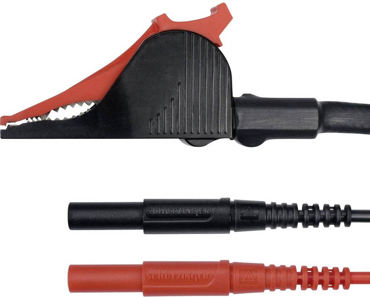 Schützinger KML 7460 / SAK / 1 / 150 Meetsnoer [Stekker 4 mm - Kelvin-klem] Zwart/rood 1 stuk(s)