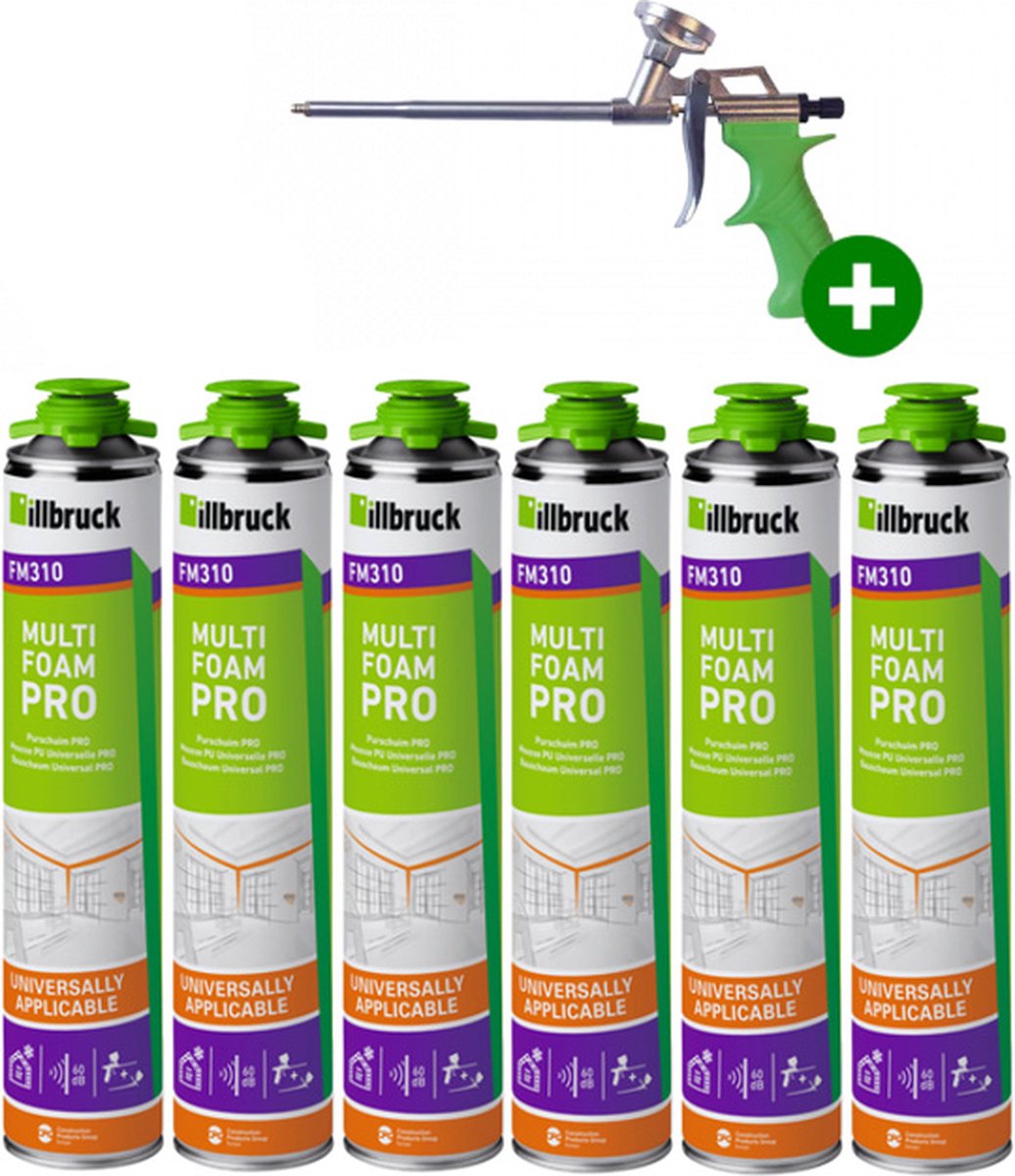 Illbruck Purschuim FM310 750ml met purpistool (Set van 6 bussen)