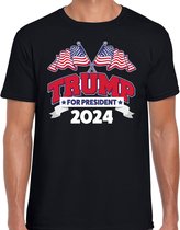 T-shirt Trump heren - grappig/fout voor carnaval L