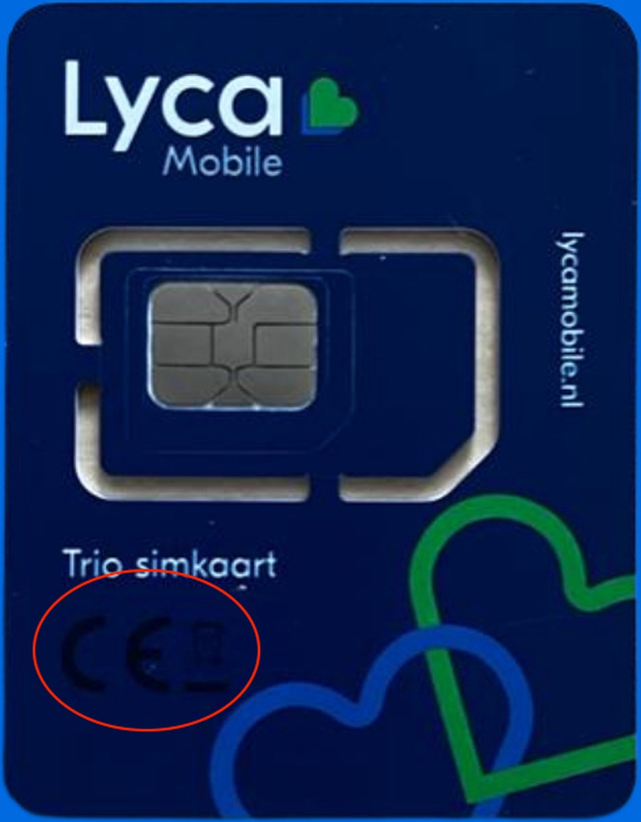 Carte SIM prépayée Lycamobile, Après Recharge 10 euros Crédit d'appel - 3  pièces