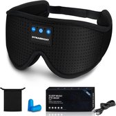 DynaBright Slaapmasker Bluetooth - Ingebouwde Speakers - Incl. Reistas en oordoppen - Ergonomisch - 100% Verduisterend - Traagschuim - Oogmasker - Bluetooth 5.0 - Wasbaar/Verstelbaar - Slaap Masker Kinderen - 20m Bereik