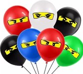 Ballonnen - Ninja - Verjaardag - Latex Ballonnen - 10 stuks - 5 kleuren - Feestdecoratie - Kinderpartijtje - Knoopballonnen - Themafeestje - Kinderen - Versiering