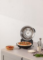 Bol.com CREATE PIZZA MAKER - Elektrische Stenen Pizzaoven - Regelbare Thermostaat - Campings en Caravans - Ø31 cm - Zwart aanbieding