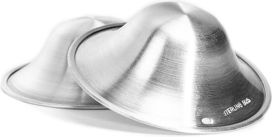 Zilverkapjes® XXL | ORIGINAL | 934 medisch zilver | EU | SilverCaps | Coupelles des mamelons en argent | Silberstillhütchen | _Paracapezzoli d'argento | Copas de lactancia de ley | Koruyucu gümüş göğüs kapakları | stribrna ochrana prsnich bradavek