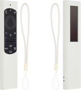 kwmobile hoes geschikt voor Samsung Smart TV TM2280e BN59-01385 / BN59-01386 / BN59-01391A - Siliconen anti-slip hoes voor afstandsbediening in wit