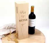 Wijnkist - Meter vragen - Wil je mijn METER zijn - Gepersonaliseerd cadeau - Geschenk - ZONDER FLES - wijn