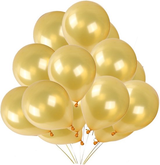 Ballon 1 Jaar Metallic Ø 30cm 6 Stuks - Feestartikelen/party 