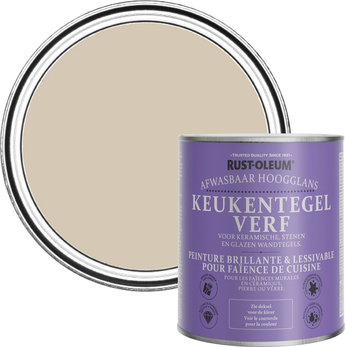 Rust-Oleum Lichtbruin Keukentegelverf Hoogglans - Karamel 750ml