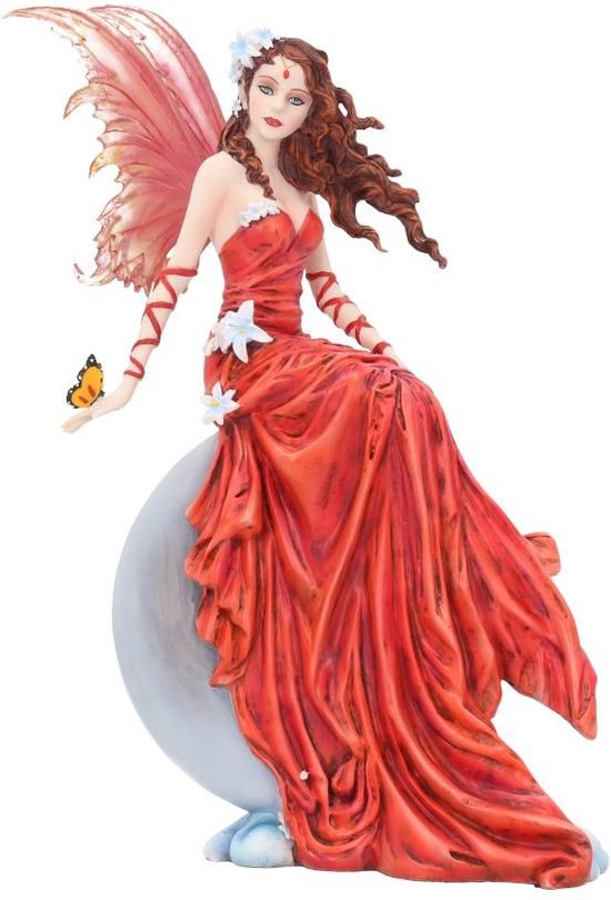 Nemesis Now - Crimsonlily - Figurine de Fée de la lune rouge et ses compagnons papillons 28.5cm