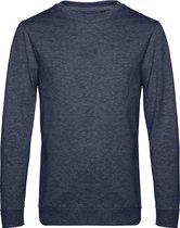 Sweater 'French Terry' B&C Collectie maat M Heather Donkerblauw/Navy