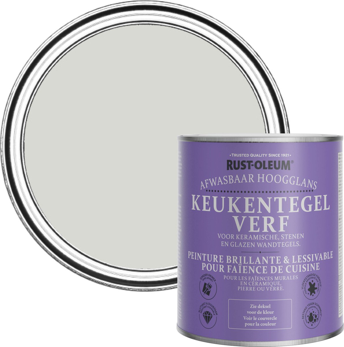 Rust-Oleum Grijs Keukentegelverf Hoogglans - Wintergrijs 750ml