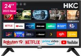 Bol.com HKC NHV24H3 - Smart TV 24 Inch (60 cm) Televisie - Netflix Prime Video Rakuten TV DAZN Disney+ Youtube UVM Wifi Triple T... aanbieding