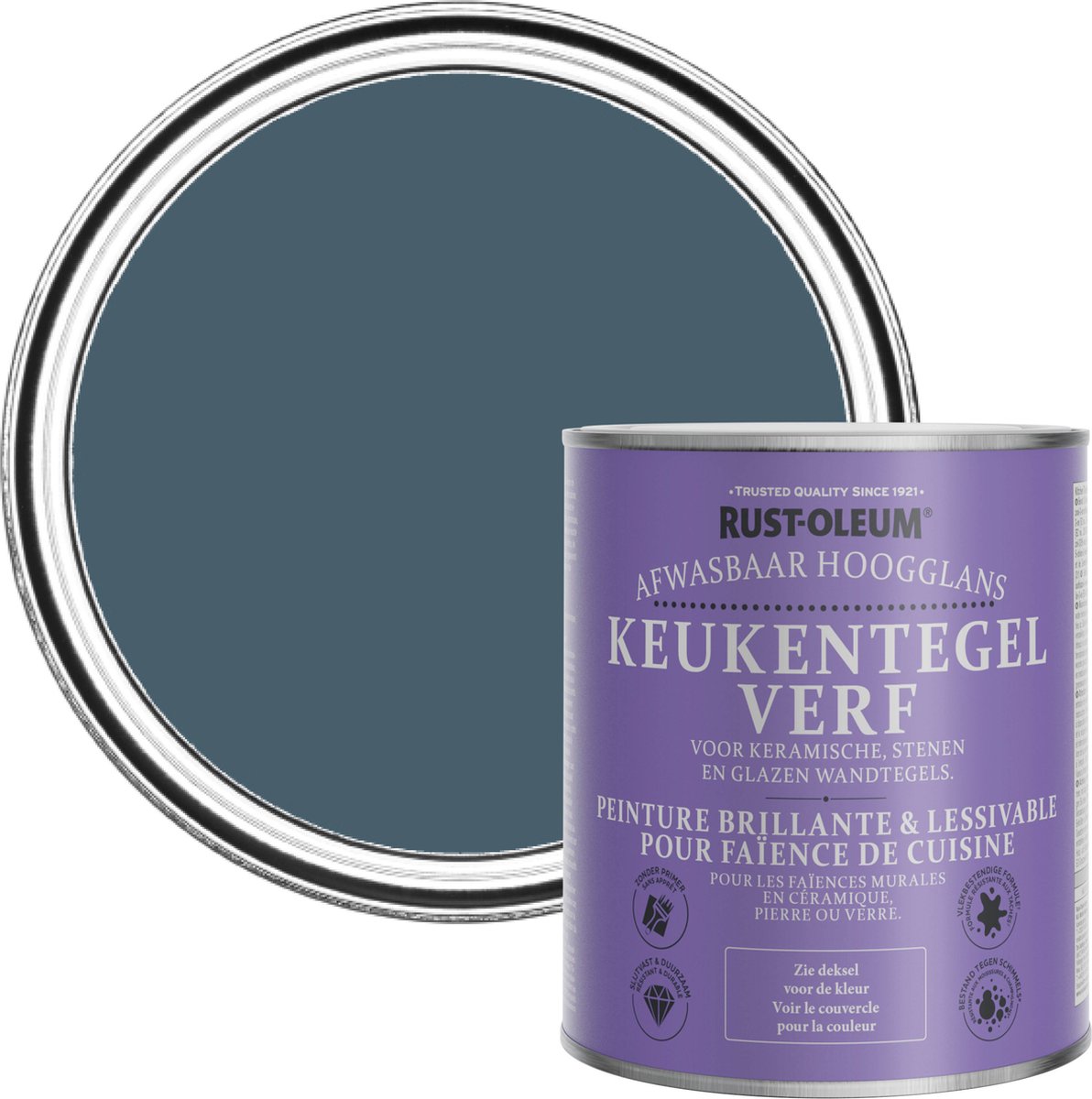 Rust-Oleum Donkerblauw Keukentegelverf Hoogglans - Blauwdruk 750ml