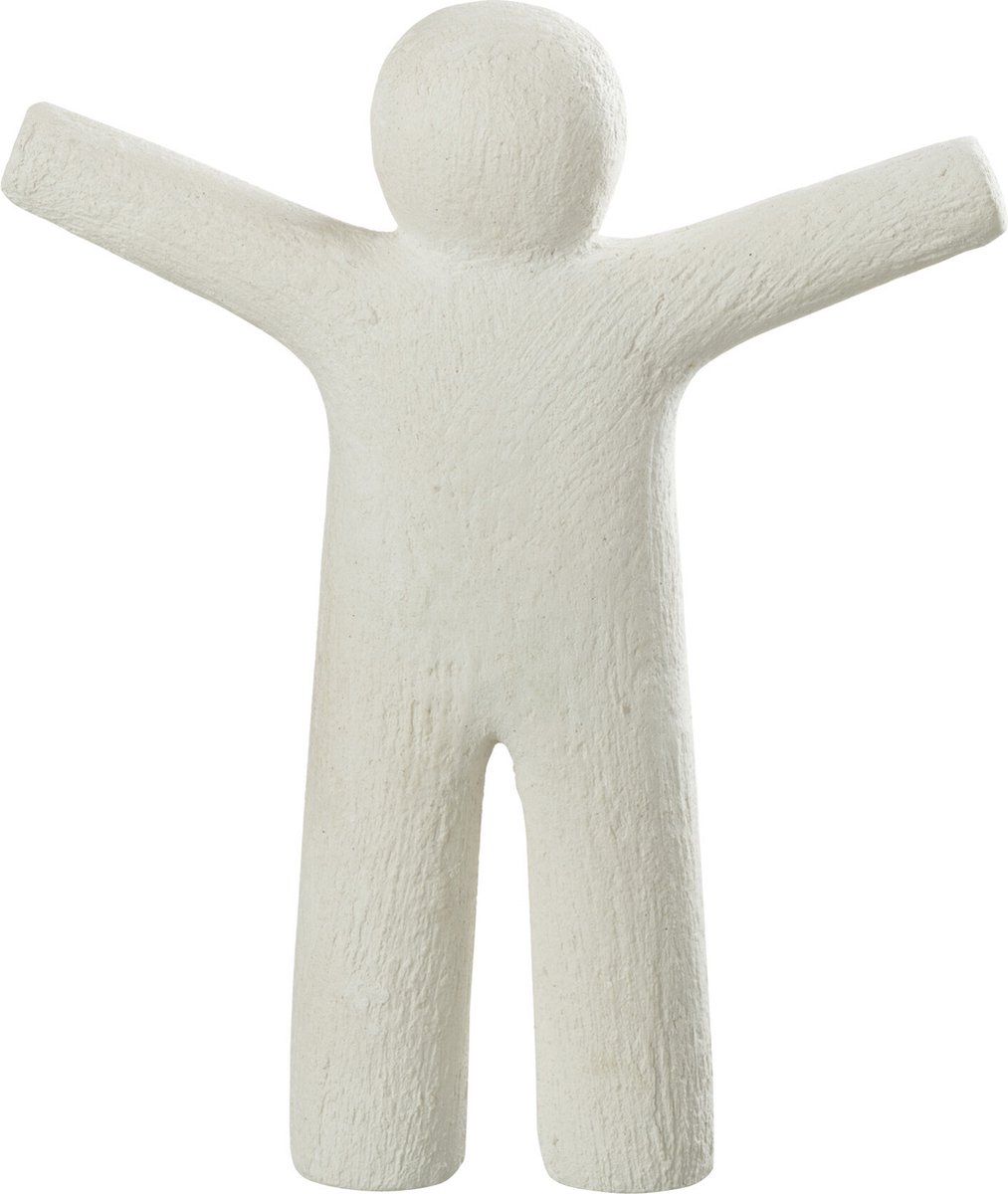 J-Line figuur P'tit Maurice Ruw Finish - polyresin - wit - small - H 31 cm