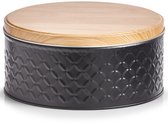 1x Boîtes de rangement / stock noir 20 x 9,5 cm 3,8 litres - Zeller - Fournitures de cuisine - Accessoires de cuisine / décoration - Garder au frais - Stock / boîtes de rangement / de stockage - Boîtes à biscuits / bonbons