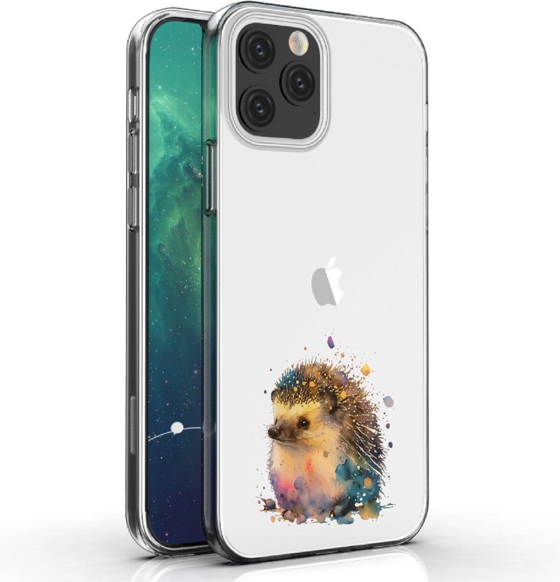 Apple Iphone 12 telefoonhoesje transparant siliconen hoesje - Egel